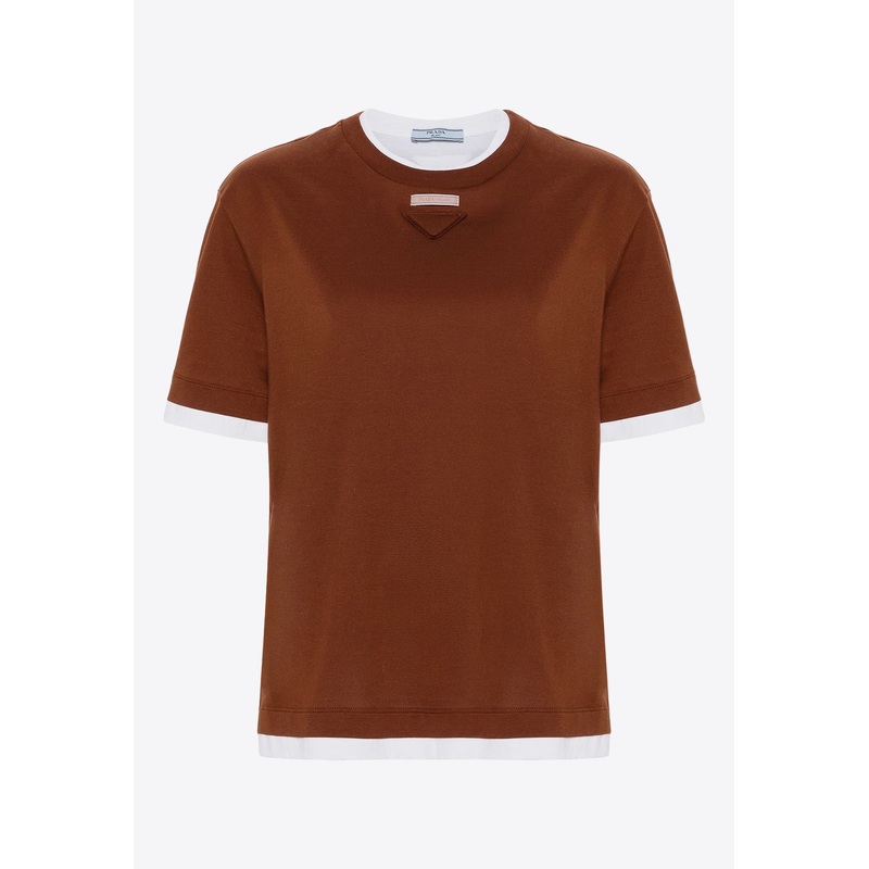 Logo Patch Layered Crewneck T-shirt