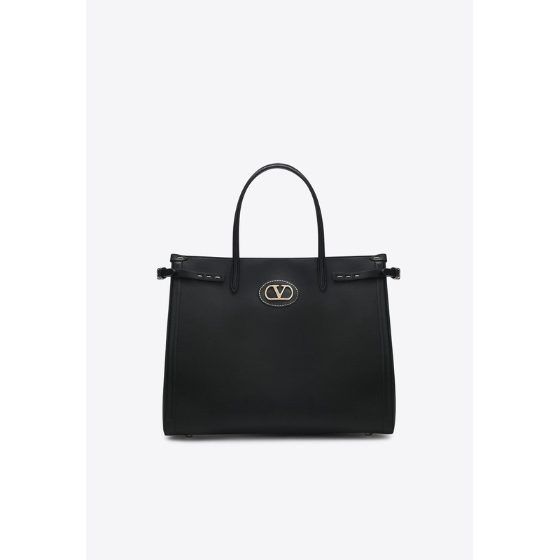 Medium Antibes Leather Tote Bag