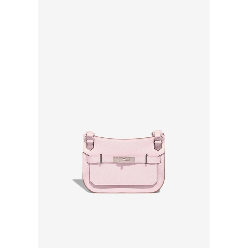 Mini Jypsiere Verso in Mauve Pale and New White Evercolor with Palladium Hardware