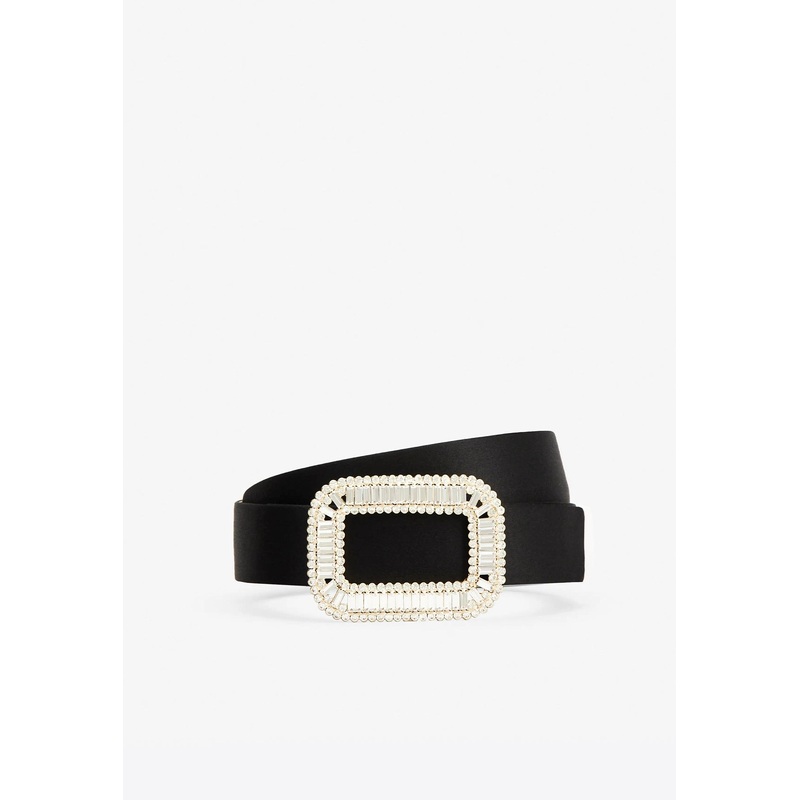 Pilgrim Crystal Buckle Belt in Satin