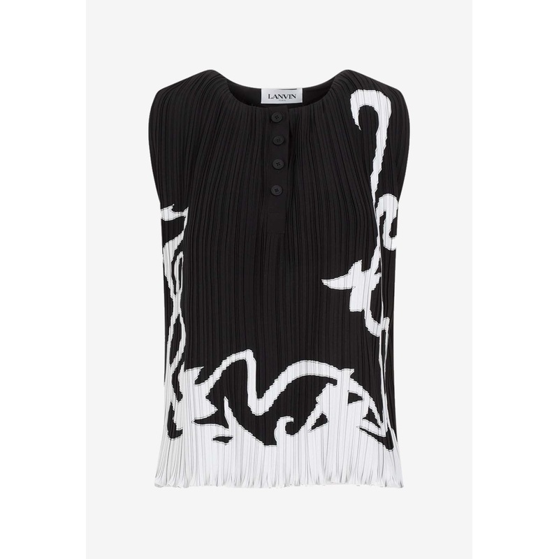 Plisse Sleeveless Top