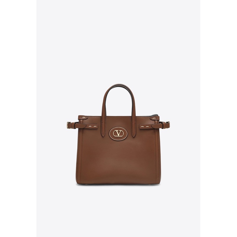 Small Antibes Leather Tote Bag
