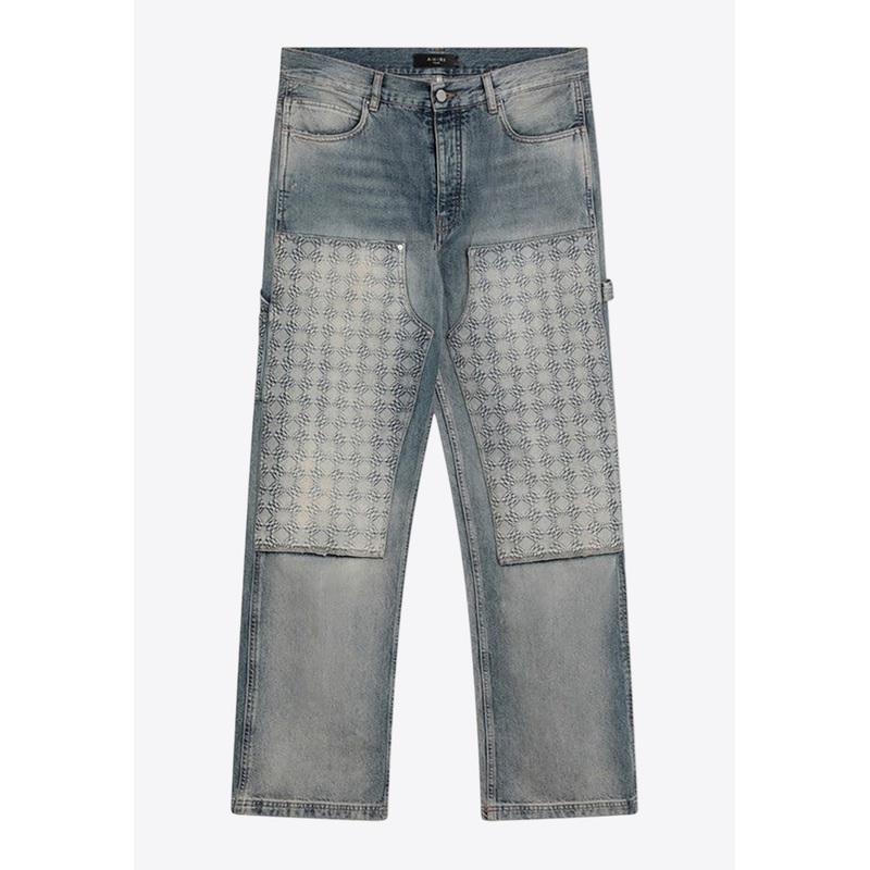 Straight-Leg Paneled Jeans