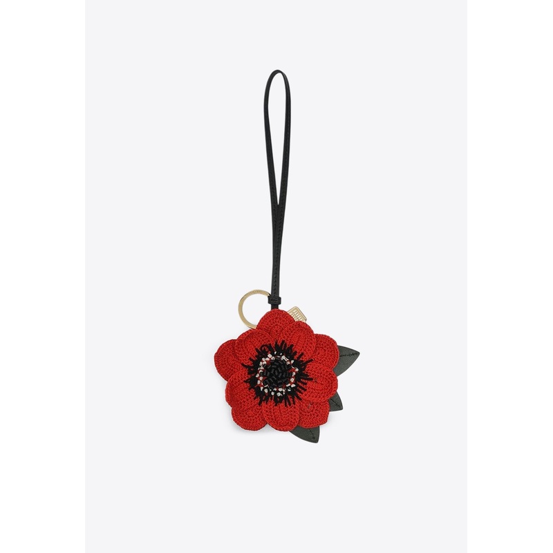 Trick Crochet Knit Flower Keychain