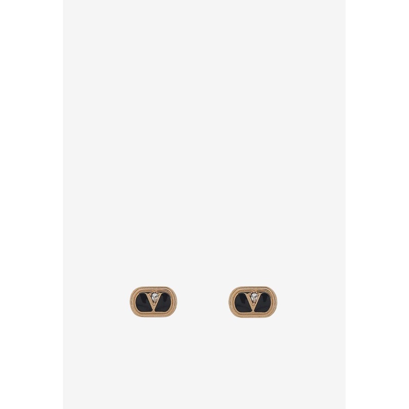 VLogo Crystal-Embellished Earrings