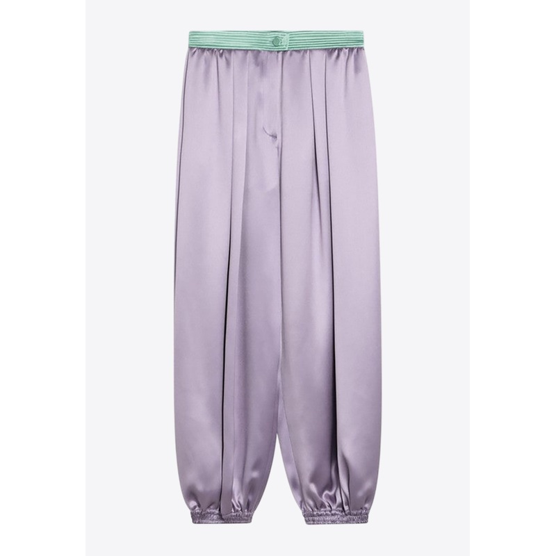 Wide Pleated Silk Pants