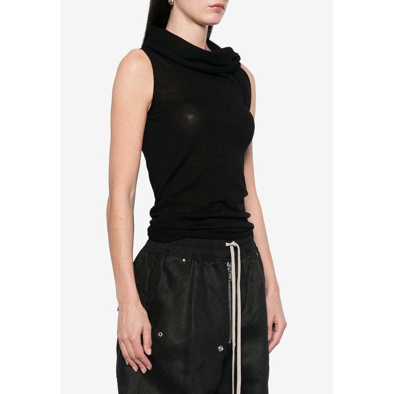 Asymmetrical Neck Sleeveless Top