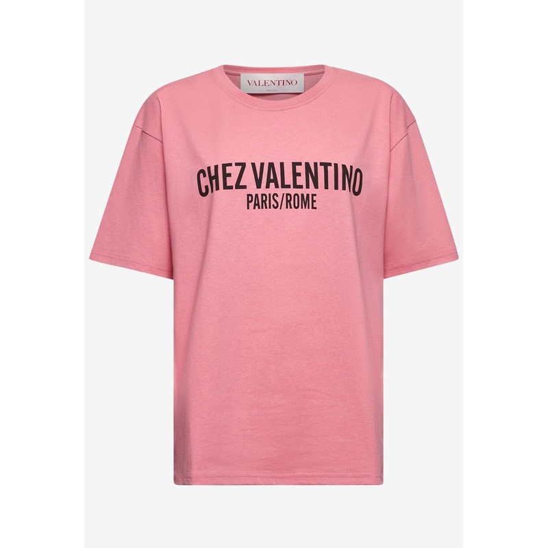 Chez Valentino Print Crewneck T-shirt