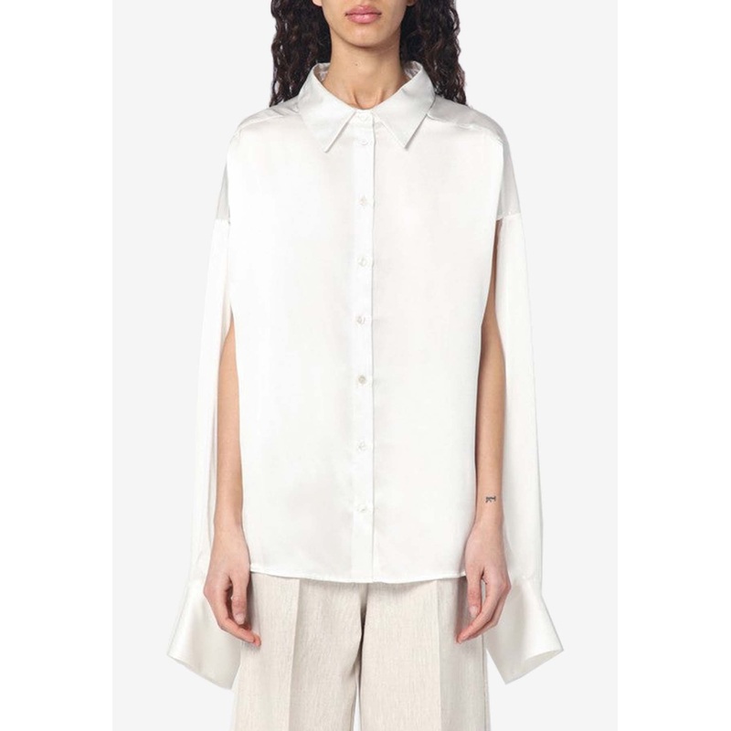 Elsa Button-Up Silk Shirt