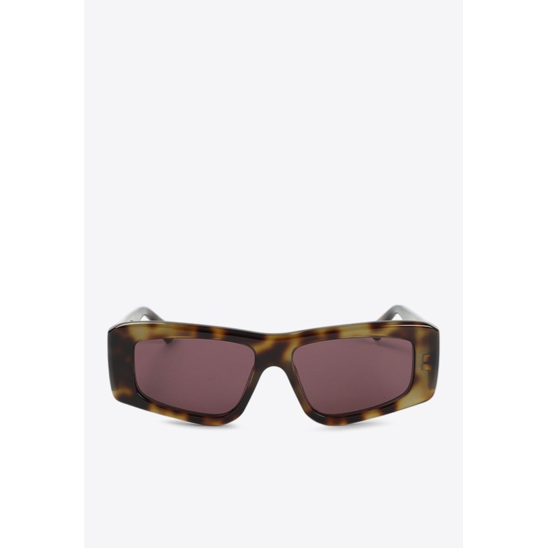 Logo Lettering Rectangular Sunglasses