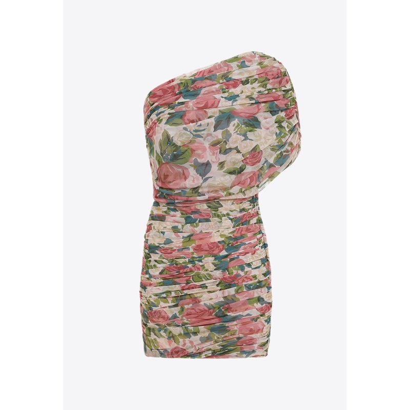 Mini Ruched Floral Dress