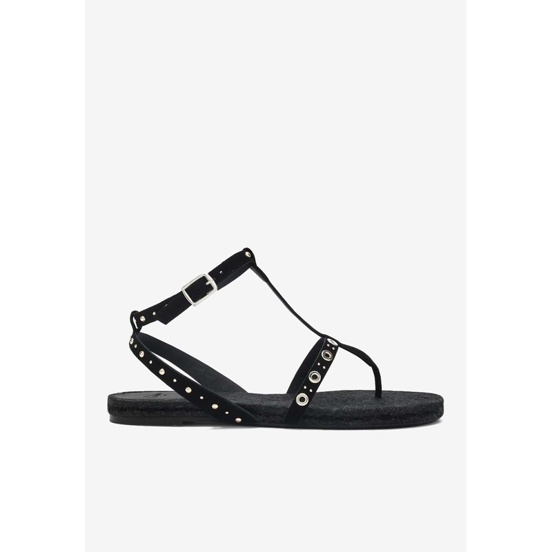 Pati Suede Flat Sandals