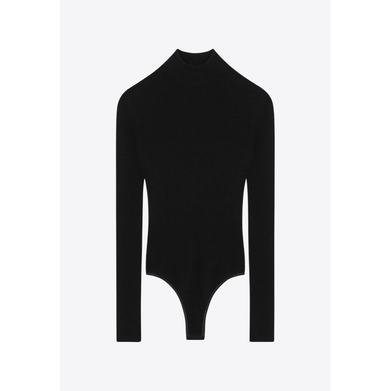 Ribbed Turtleneck Bodysuit