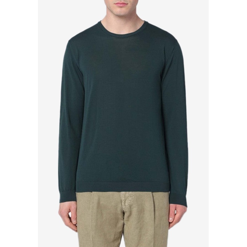 Solid Long-Sleeved Sweater