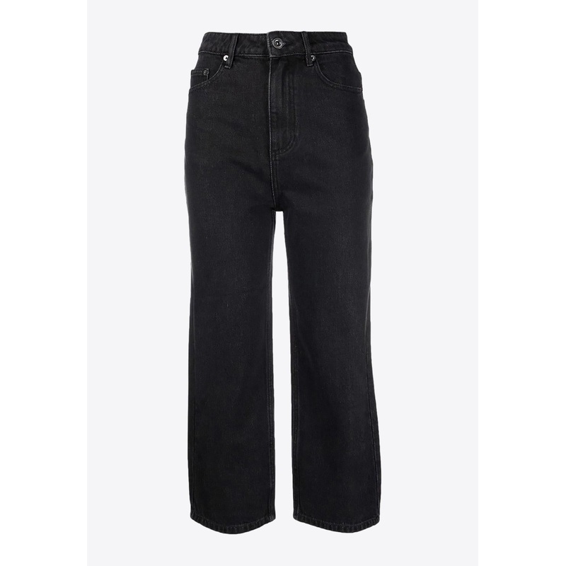 Straight-Leg Cropped Jeans