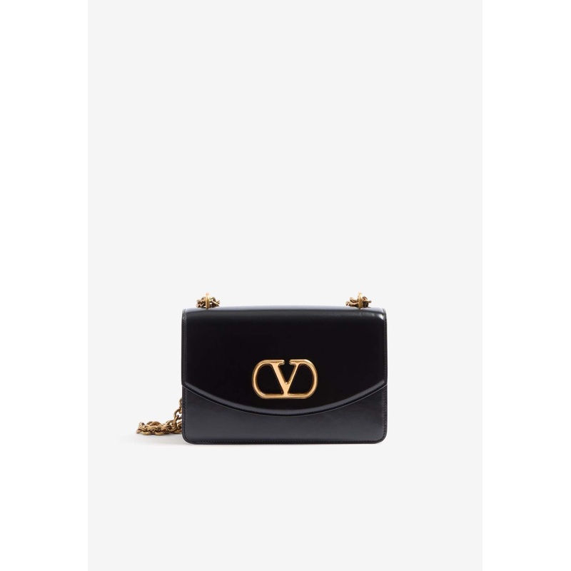 Vain Shiny Leather Crossbody Bag