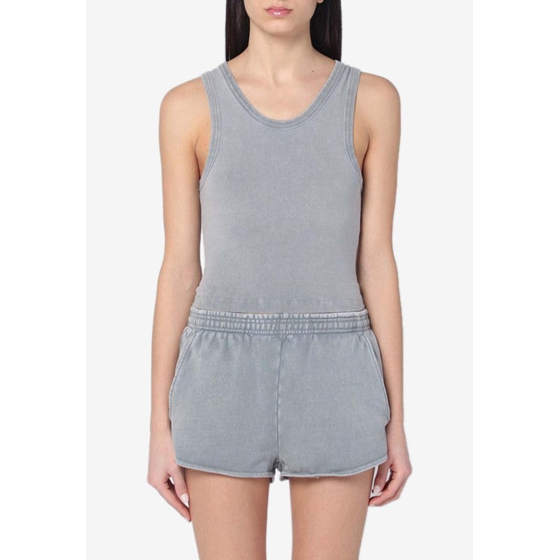 Washed Crewneck Tank Top