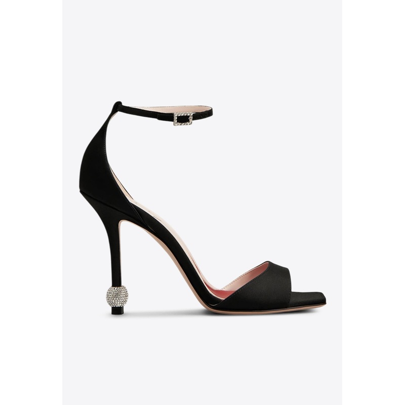 105 Jewel Embellished Satin Sandals