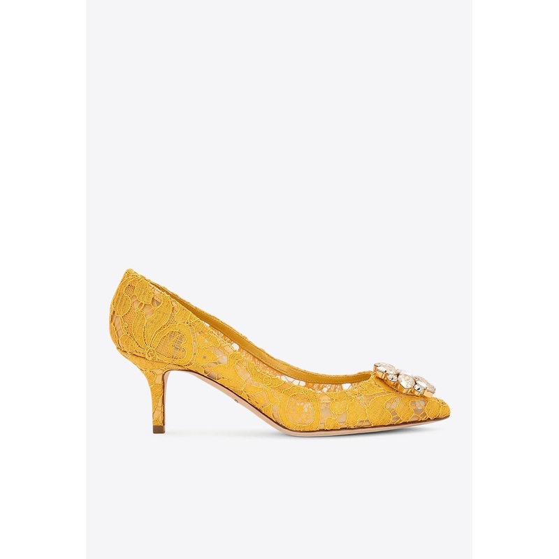 Bellucci 60 Brooch Lace Pumps