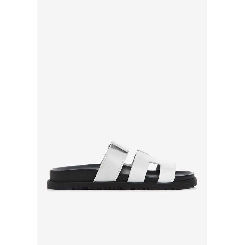 Chypre Sandals in White Calfskin