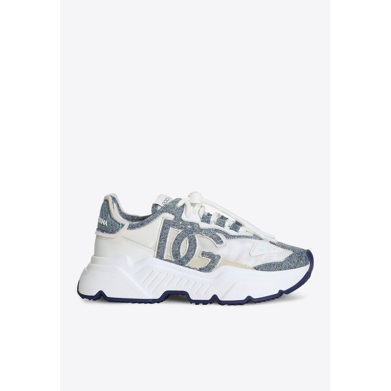 Daymaster Nylon and Denim Sneakers