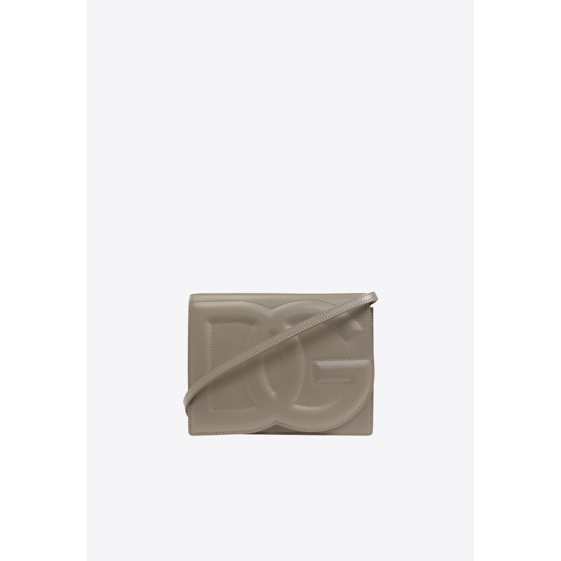 DG Logo Leather Crossbody Bag