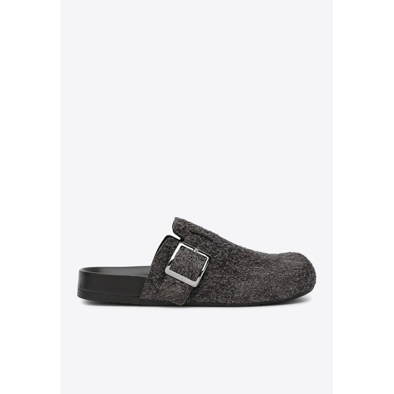 Ease Buckle Brushed Suede Clogs