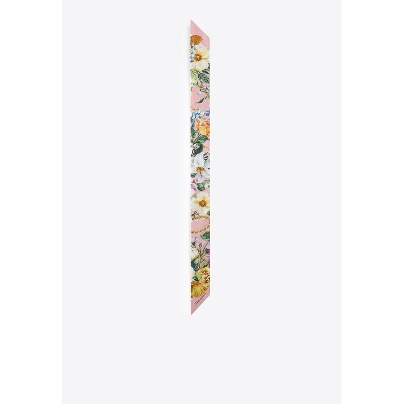 Floral Print Twill Headscarf
