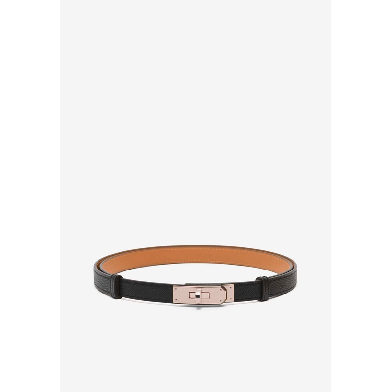 Kelly 18 Epsom Leather Belt with Rose Gold Buckle