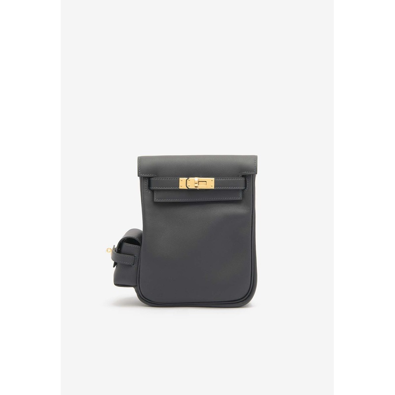 Kelly Jump Backpack in Caban Swift Leather with Gold Hardware