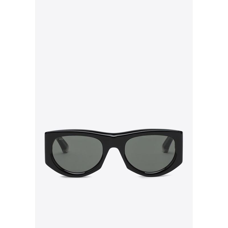 Logo Lettering Geometric Sunglasses