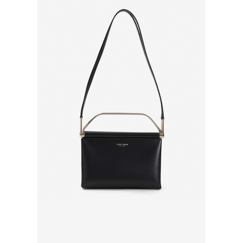 Logo Stamp Leather Crossbody Bag