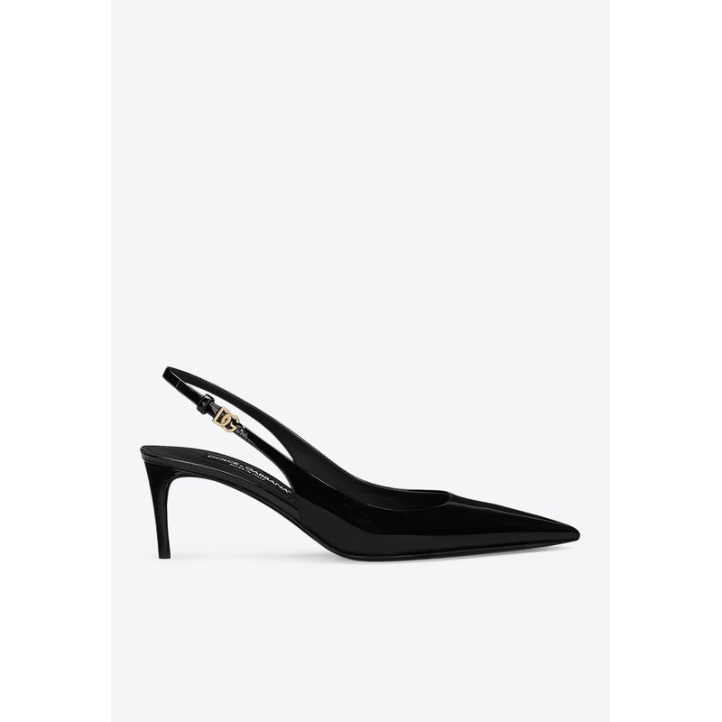 Lollo 60 Patent Leather Slingback Pumps