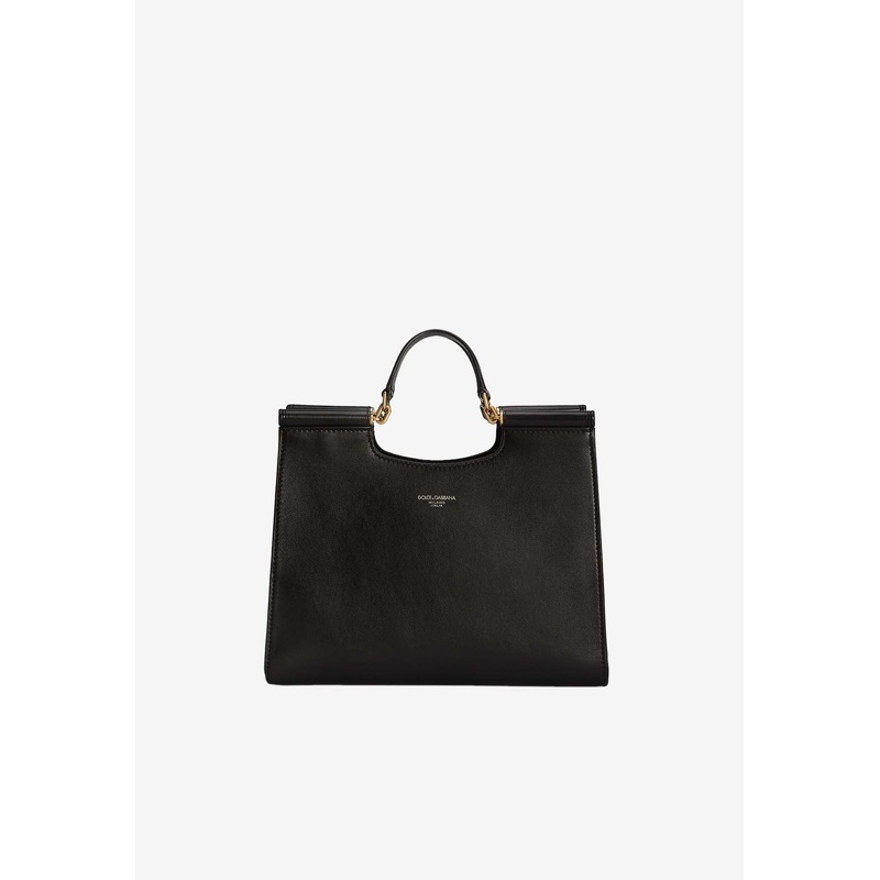 Small Sicily Calf Leather Tote Bag