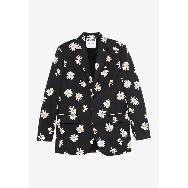 All-Over Daisy Print Blazer