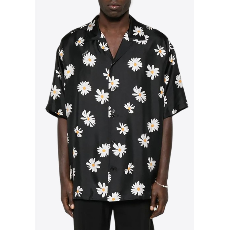 All-Over Daisy Print Bowling Shirt