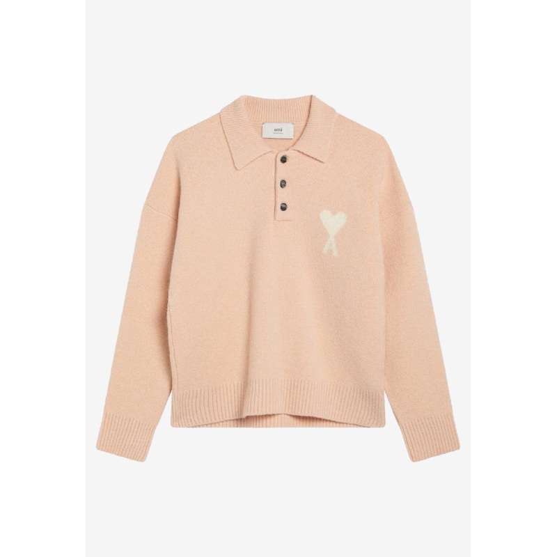 Ami De Coeur Cropped Polo Sweater