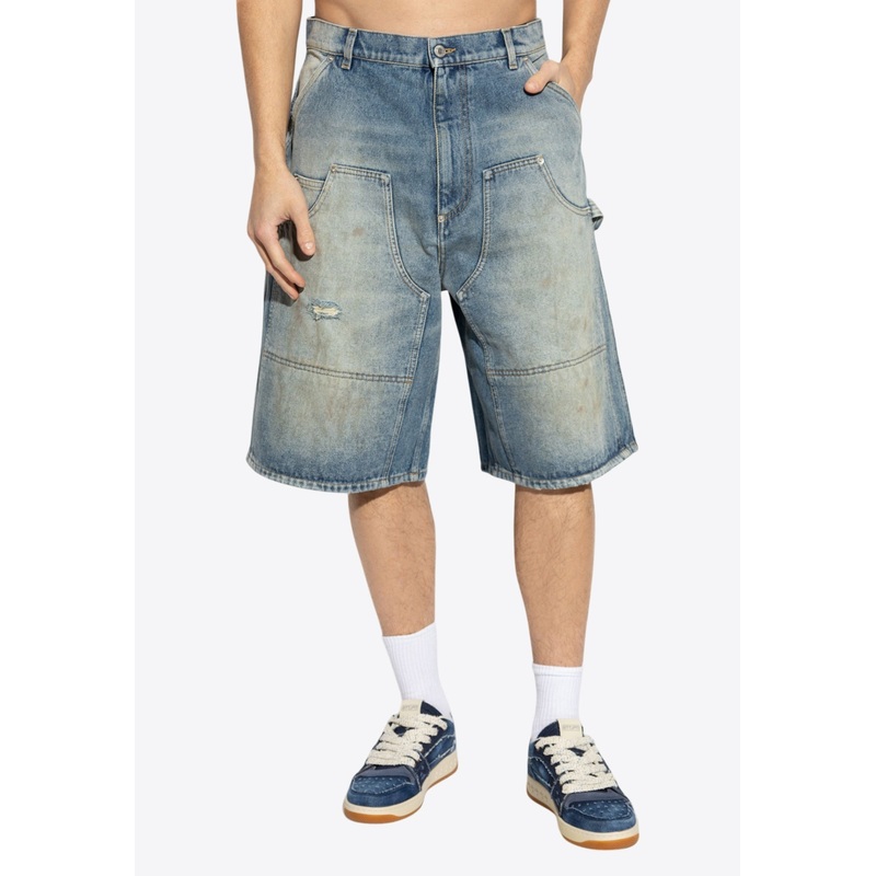 Distressed Denim Shorts