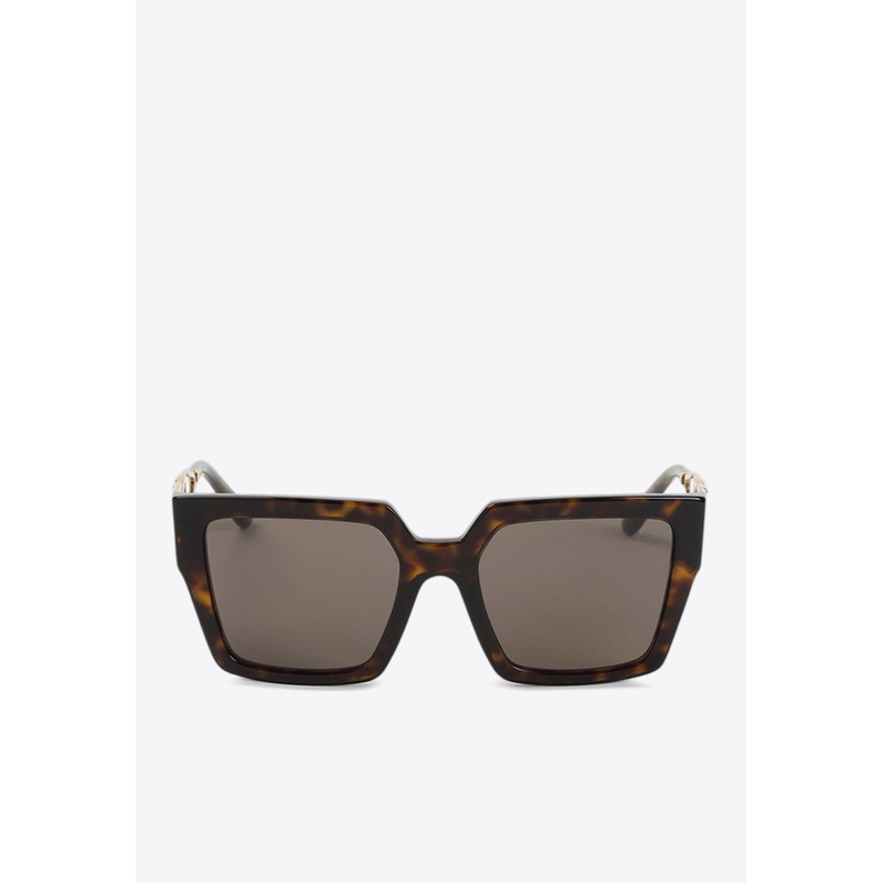 Embellished DG Logo Rectangular Sunglasses