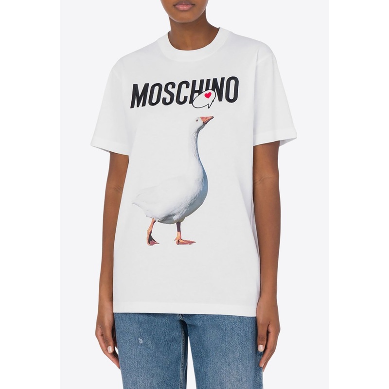 Goose Print Logo T-shirt
