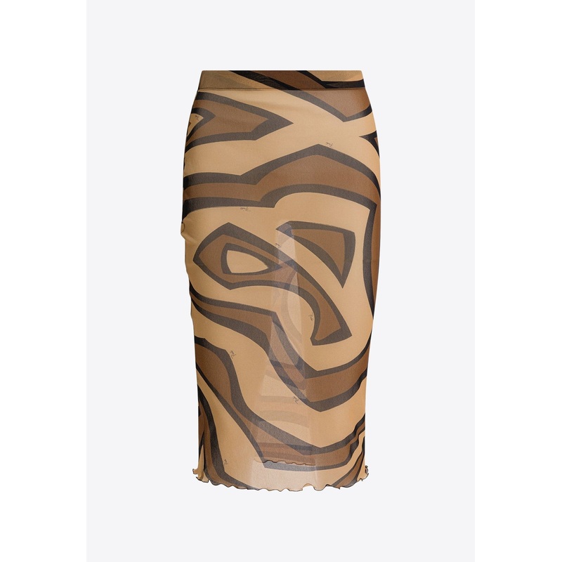 Labirinto Print Tulle Skirt