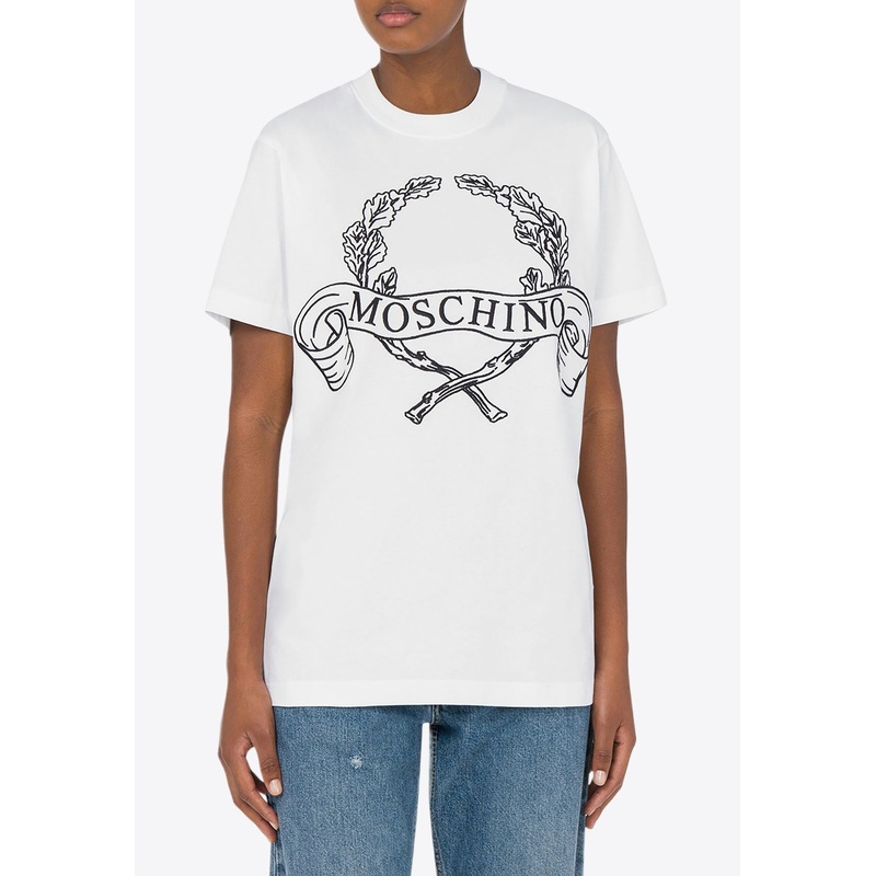 Laurel Crown Logo Print T-shirt
