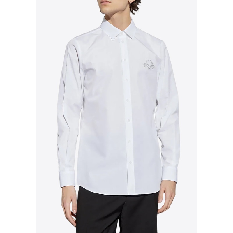 Logo Embroidered Buttoned Shirts