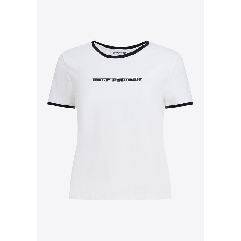 Logo Print Cropped T-shirt