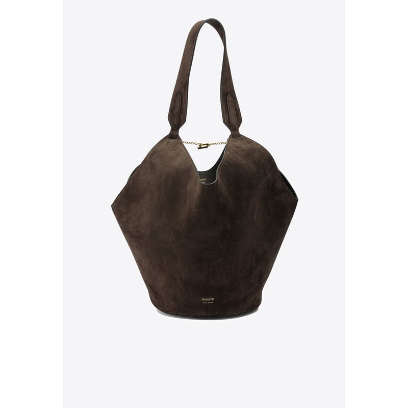 Lotus Suede Shoulder Bag
