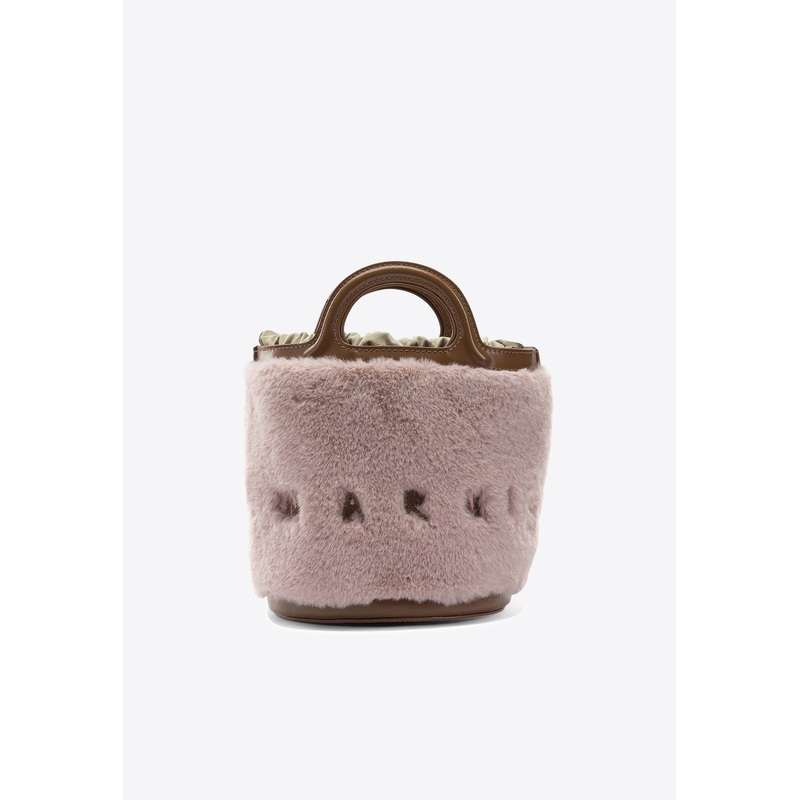 Mini Tropicalia Shearling Top Handle Bag