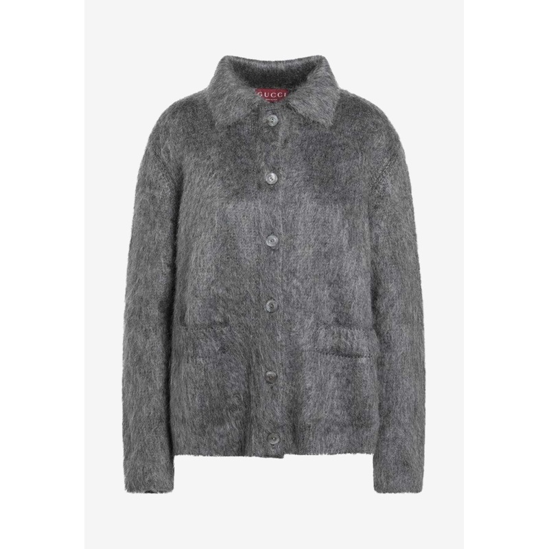 Mohair Buttoned Cardigan