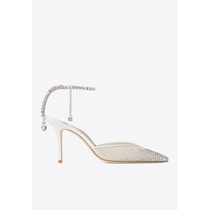 Saeda 85 Crystal Mesh Pumps