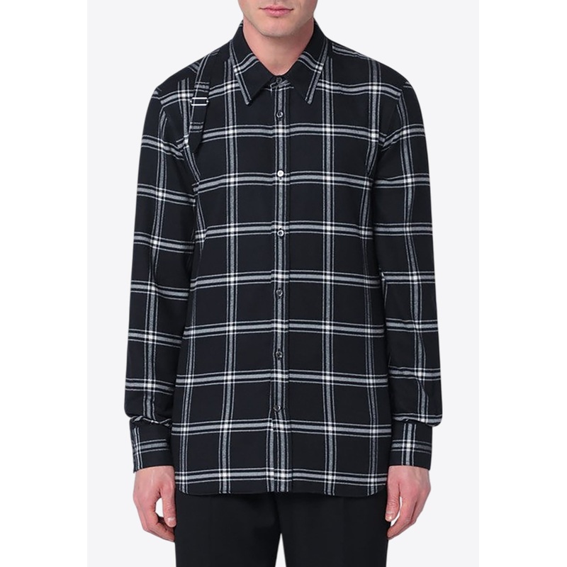 Twin Needle Harness Checkered Shirt