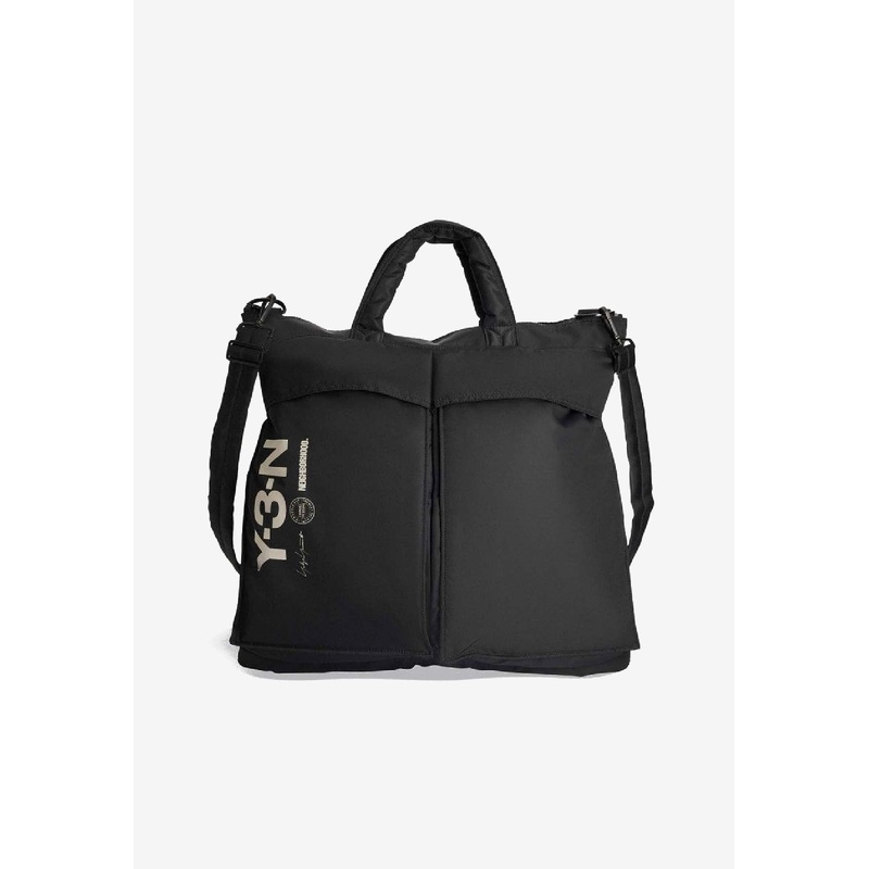 X Neighborhood Logo Print Nylon Tote Bag